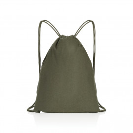 Impact AWARE™ Recycled cotton drawstring backpack 145g