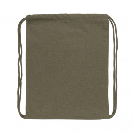 Impact AWARE™ Recycled cotton drawstring backpack 145g