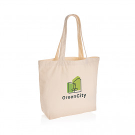 Impact Aware™ 240 gsm rcanvas shopper w/pocket undyed