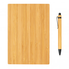 Бамбуков тефтер и химикалка "Bamboo" A5