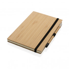 Bamboo notebook and infinity pencil set