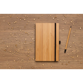 Bamboo notebook and infinity pencil set