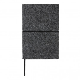 GRS certified recycled felt A5 softcover notebook