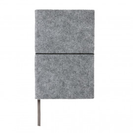 GRS certified recycled felt A5 softcover notebook