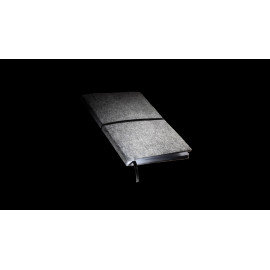 GRS certified recycled felt A5 softcover notebook