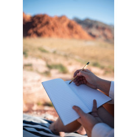 GRS certified recycled felt A5 softcover notebook