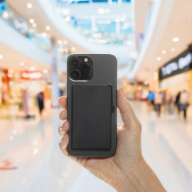 Standard aluminium RFID magnetic phone cardholder