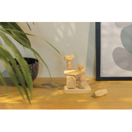 Ukiyo Crios wooden balancing rocks in pouch