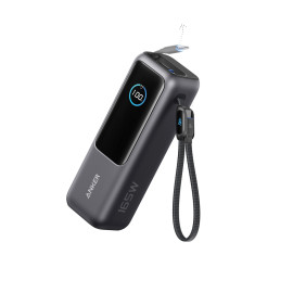 Anker Power Bank 25.000 mah 165W, Built-in retractable cable Anker Power Bank 25.000 mah 165W, Built-in retractable cable