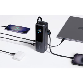 Anker Power Bank 25.000 mah 165W, Built-in retractable cable Anker Power Bank 25.000 mah 165W, Built-in retractable cable