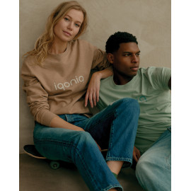 Iqoniq Denali recycled cotton crew neck undyed