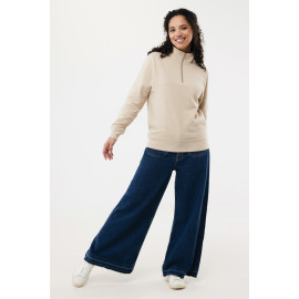 IQONIQ Elgon recycled cotton quarter zip sweater IQONIQ Elgon recycled cotton quarter zip sweater