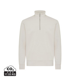 IQONIQ Elgon recycled cotton quarter zip sweater