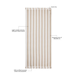 VINGA Ornos GRS recycled cotton hammam towel
