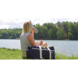 VINGA Volonne AWARE™ recycled canvas beach bag